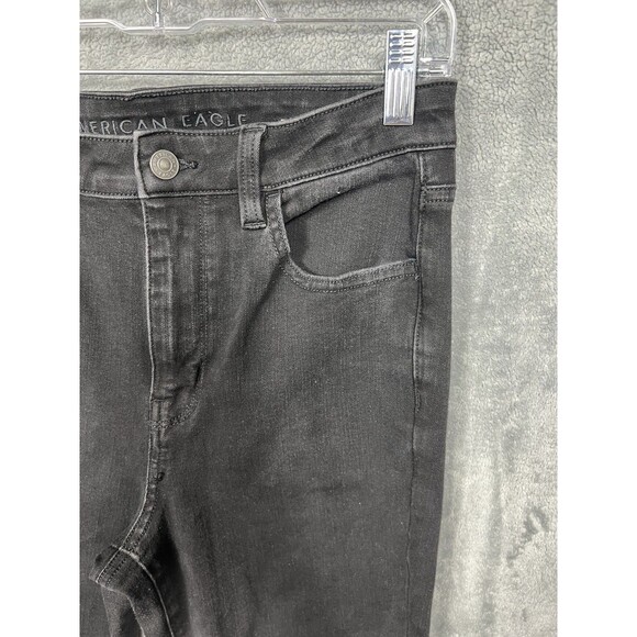 American Eagle Women's 10 Regular Next Level Hi-Rise Jegging Jeans Black M - Picture 6 of 16